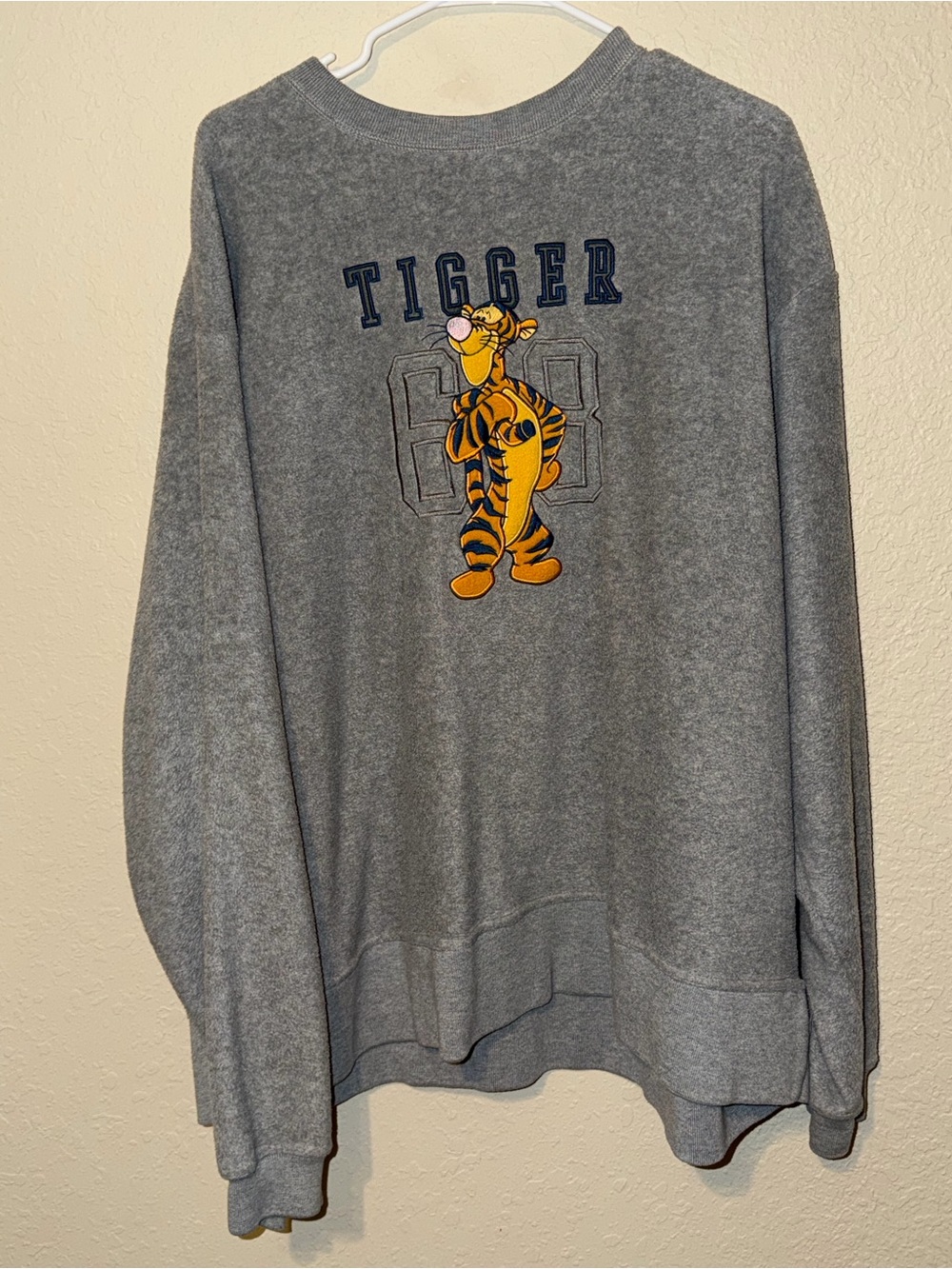Disney Gray Crewneck Sweatshirt with Tigger Graphic